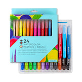 iHeartArt 24 Watercolour Pastels + Brush