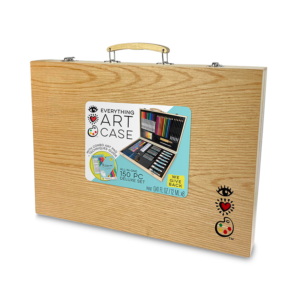 iHeartArt Deluxe Wooden Everything Art Case