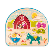 B. Animal Barnyard Wooden Peg Puzzle