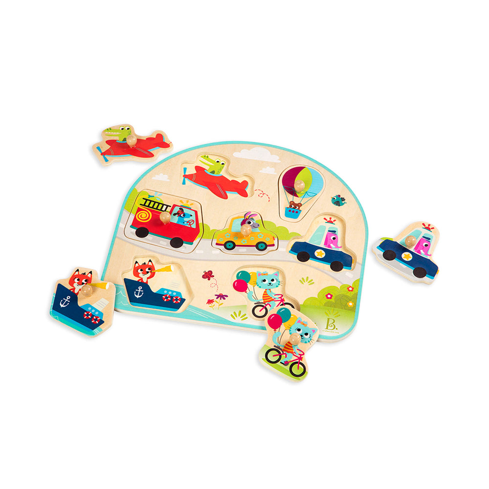 B. Vehicles On The Go! Wooden Peg Puzzle