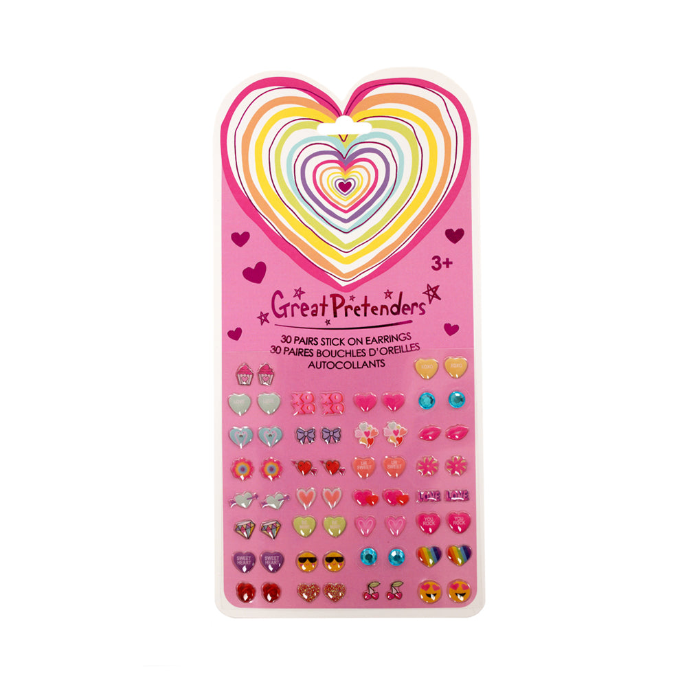 Heart Stick On Earrings