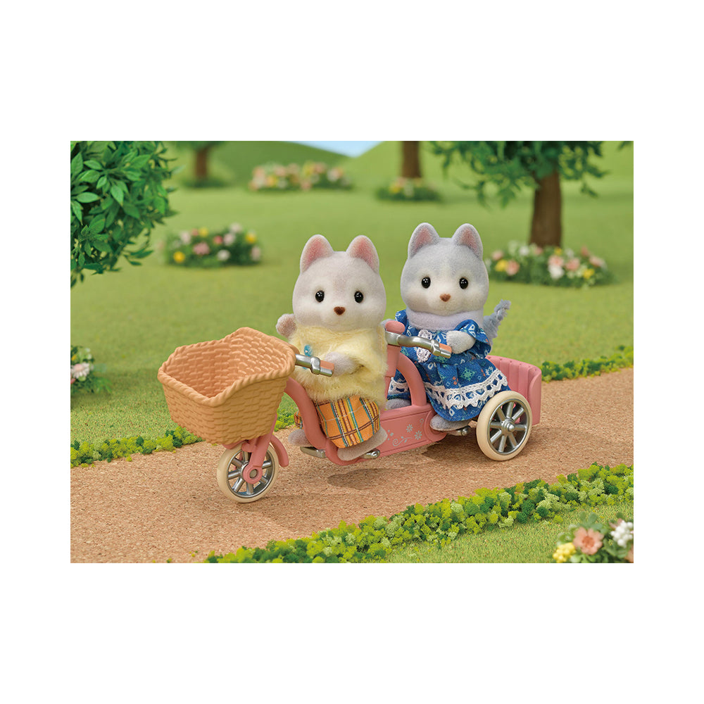 Calico Critters Tandem Cycling Set - Husky Sister