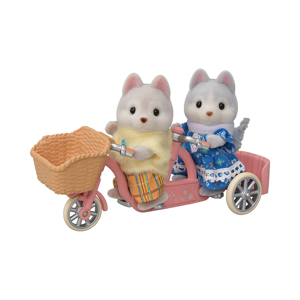 Calico Critters Tandem Cycling Set - Husky Sister