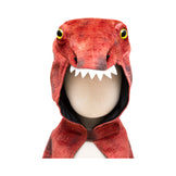 T-Rex Hooded Cape, Dark Red/Black, Size 4-5