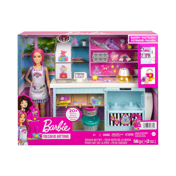 Barbie Doll Bakery Playset with PinkHaired Petite Doll, Baking Station