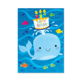 Whale With Cake Card