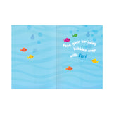 Whale With Cake Card
