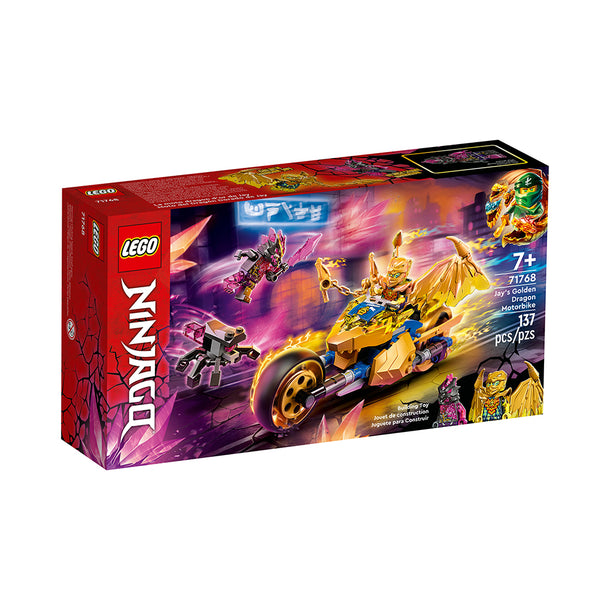 LEGO NINJAGO Jay’s Golden Dragon Motorbike 71768 Building Kit (137 Pieces)