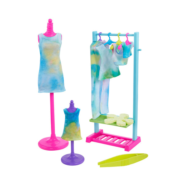 Barbie Doll Color Reveal Gift Set, Tie-Dye Fashion Maker with 2 Barbie Dolls