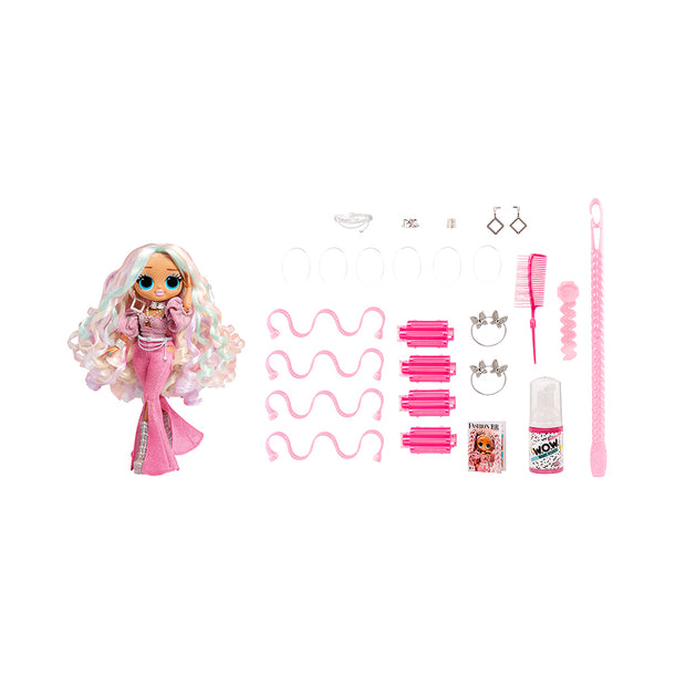 LOL Surprise OMG Fashion Show Hair Edition Twist Queen Fashion Doll with Magic Mousse