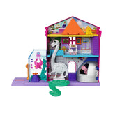 Polly Pocket Starring Shani Pollyville Museum Playset, 2 Micro Dolls, 3 Floors, 15 Accessories