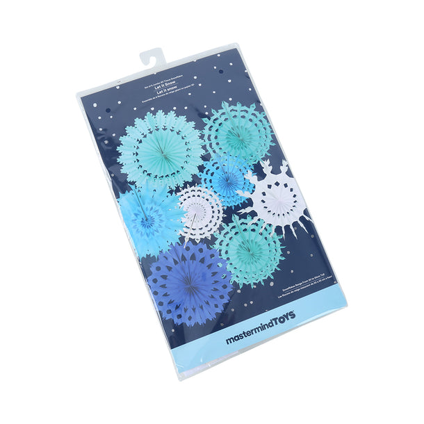 Mastermind Toys 3D Tissue Snowflakes, Set of 8 - Blue