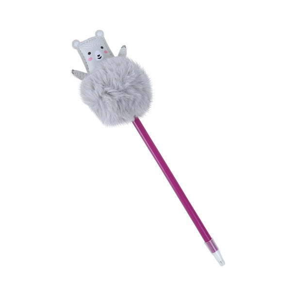 Mastermind Toys Fuzzy Pom Pom Pen - Bear
