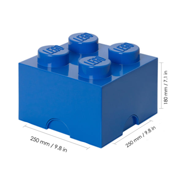 LEGO - 4 Knobs Storage Brick Bright Blue
