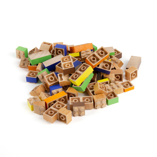 Mastermind Toys 80 Piece Wooden Building Bricks Set