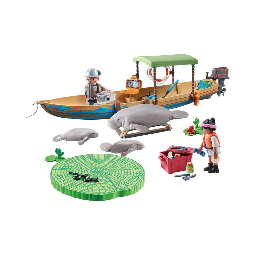Playmobil Wiltopia Boat Trip to the Manatees Playset