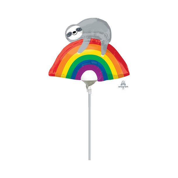Rainbow Sloth Air Filled Balloon