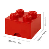 LEGO Bright Red 4 Knobs Brick 1 Drawer