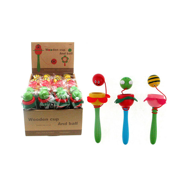 Wooden Animal Cup and Ball Game Assortment