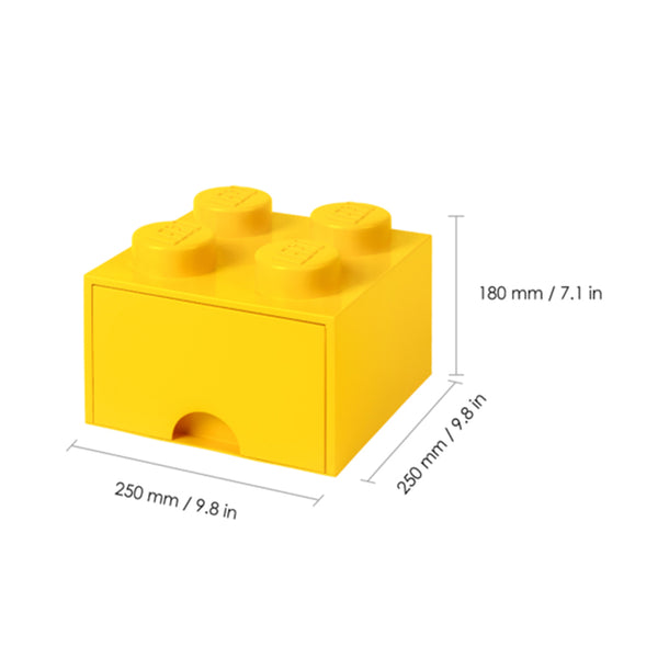 LEGO Bright Yellow 4 Knobs Brick 1 Drawer