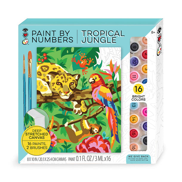 Bright Stripes iHeartArt Paint By Numbers Tropical Jungle