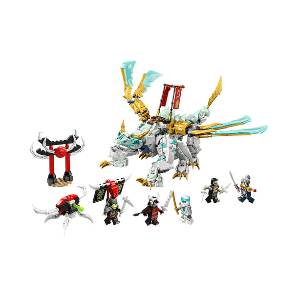 LEGO NINJAGO Zane’s Ice Dragon Creature 71786 Building Toy Set (973 Pieces)