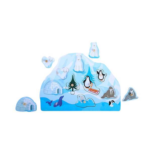 Mastermind Toys Baby Wooden Arctic Insert Puzzle