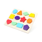 Mastermind Toys Baby Wooden Shape Sorter Puzzle 12 Pieces