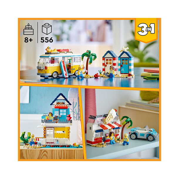 LEGO Creator Beach Camper Van 31138  Building Set (556 Pieces)