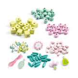 Wooden Bead Kit -  Leaves and Flowers