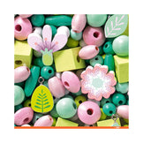 Wooden Bead Kit -  Leaves and Flowers