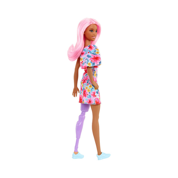 Barbie Fashionistas Doll #189 with Pink Hair & Prosthetic Leg