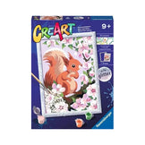 CreArt Spring Squirrel Painting by Numbers