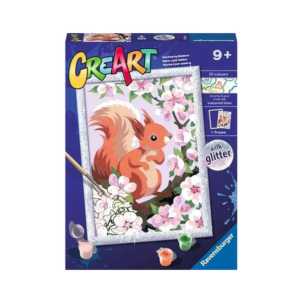 CreArt Spring Squirrel Painting by Numbers