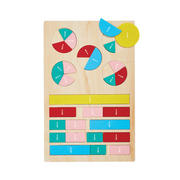 Mastermind Toys Wooden Fraction Math Board
