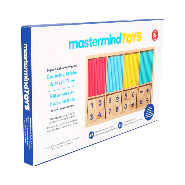 Mastermind Toys Wooden Counting Sticks & Math Tiles