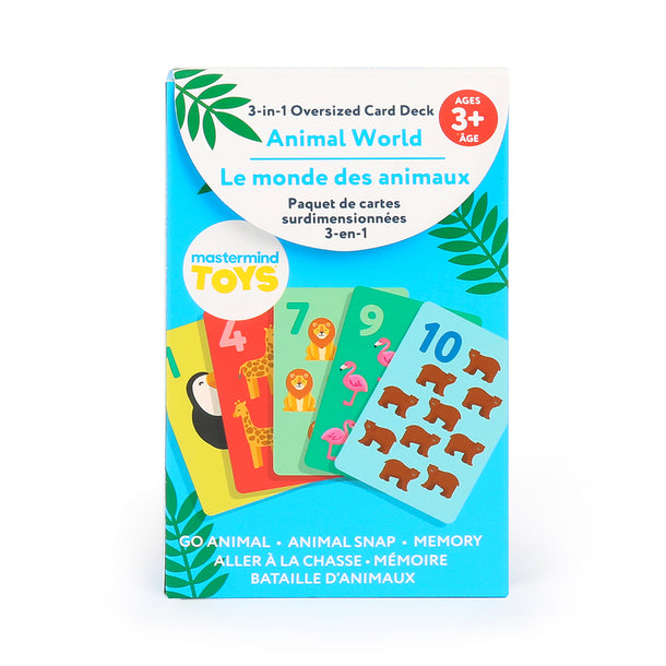 Mastermind Toys 3in1 Oversized Card Deck Animal World