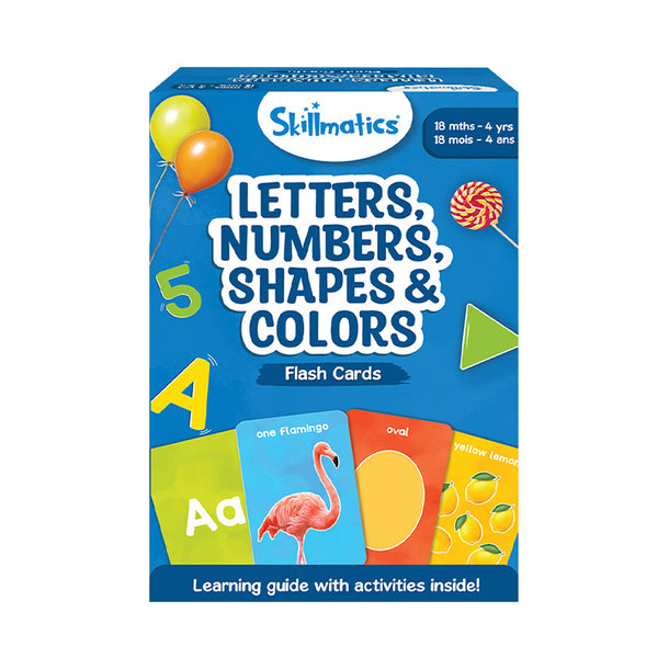 Letters, Numbers, Shapes and Colors Flash Cards