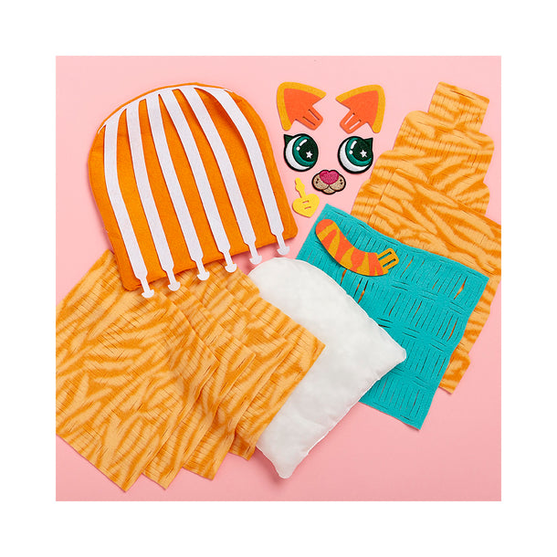 Bright Stripes Magic Scrunch Kitty Pillow