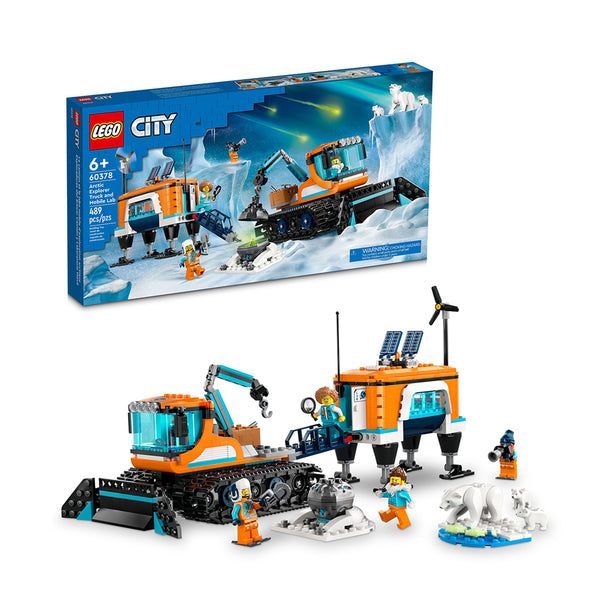 LEGO City Arctic Explorer Truck and Mobile Lab 60378 Building Toy Set (489 Pieces)