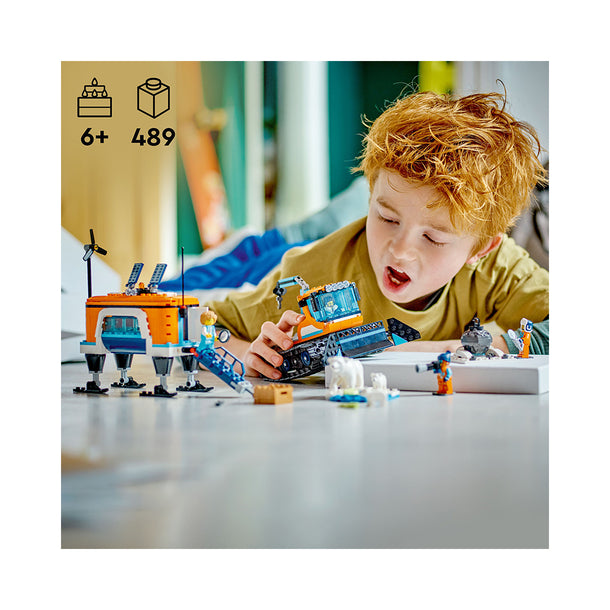 LEGO City Arctic Explorer Truck and Mobile Lab 60378 Building Toy Set (489 Pieces)