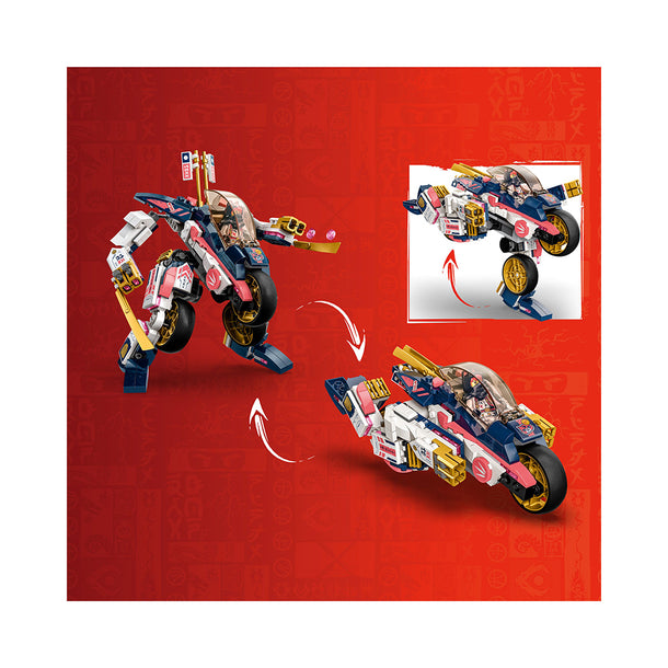 LEGO NINJAGO Sora’s Transforming Mech Bike Racer 71792 Building Toy Set (384 Pcs)