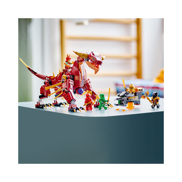 LEGO NINJAGO Heatwave Transforming Lava Dragon 71793 Building Toy Set (479 Pieces)