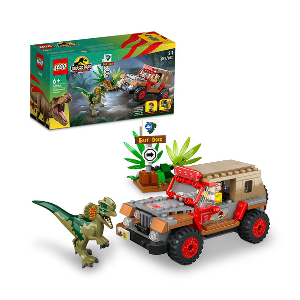 Lego Jurassic Park Dilophosaurus Ambush 76958 Building Set (211 Pieces)