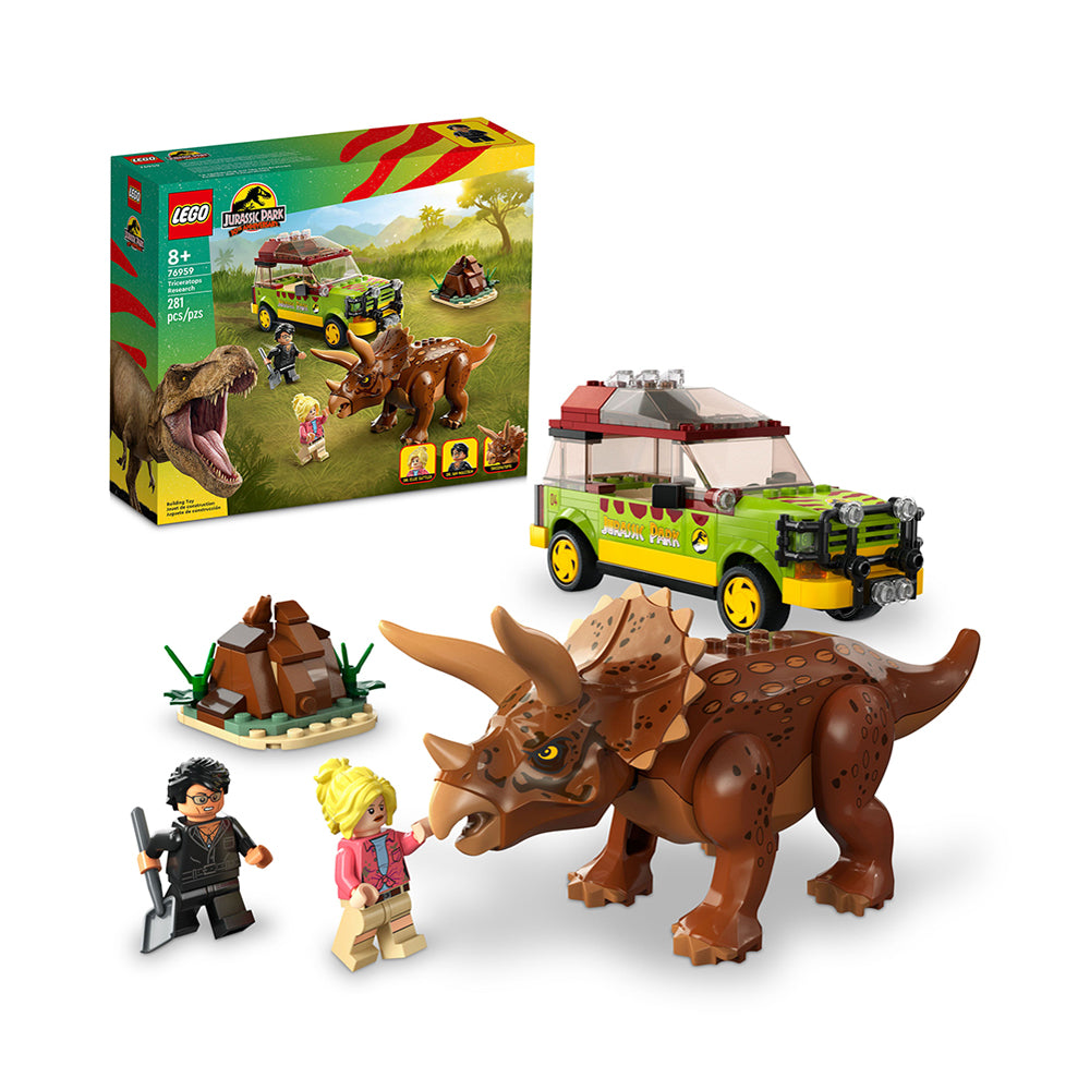LEGO® Jurassic Park Triceratops Research 76959 Building Toy Set (281 Pieces)
