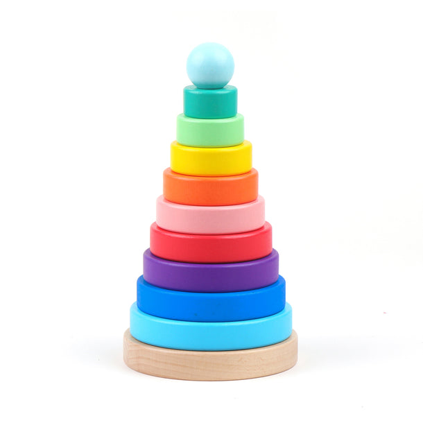 Mastermind Toys Baby Wooden Rainbow Stacker
