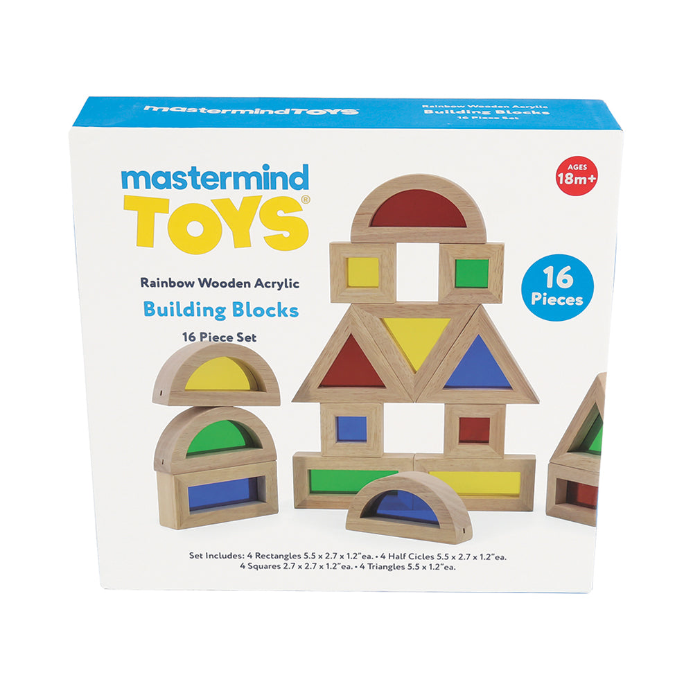 MMT Rainbow Wooden Acrylic Building Blocks
