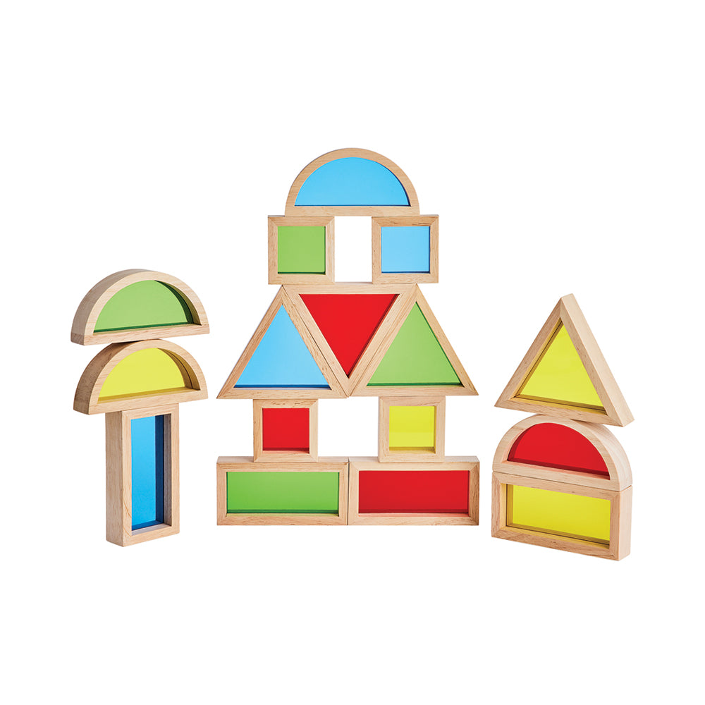 MMT Rainbow Wooden Acrylic Building Blocks