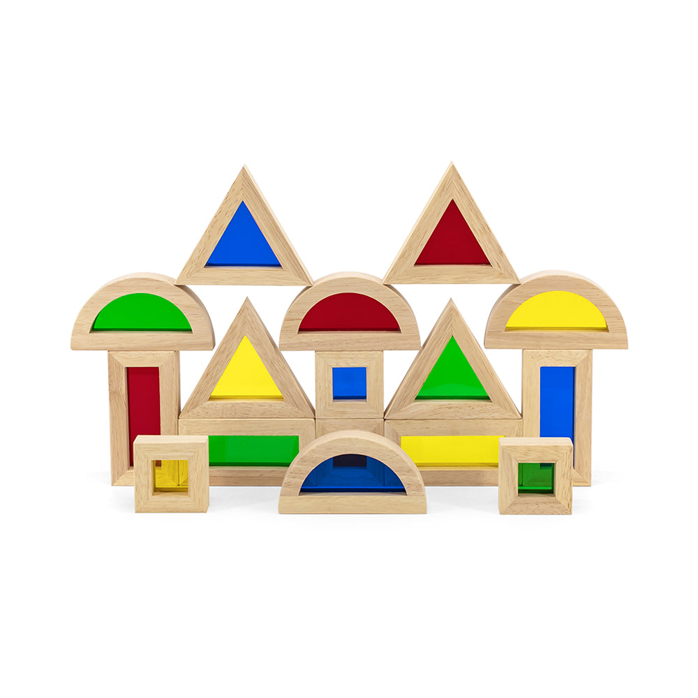 MMT Rainbow Wooden Acrylic Building Blocks