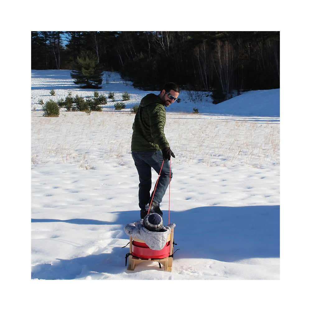 Wooden Pull Sleigh with Pad
